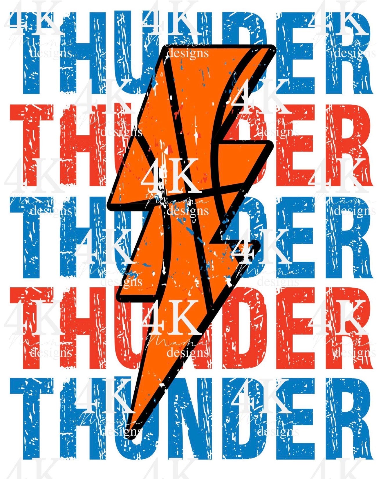 OKC Thunder Lightning Bolt Tee