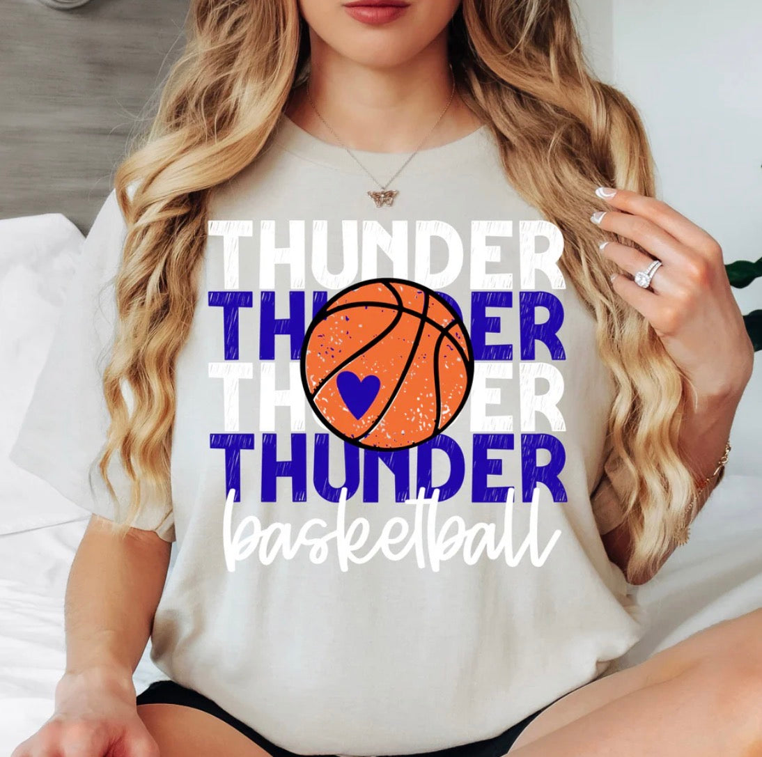 OKC Thunder Heart Basketball Tee