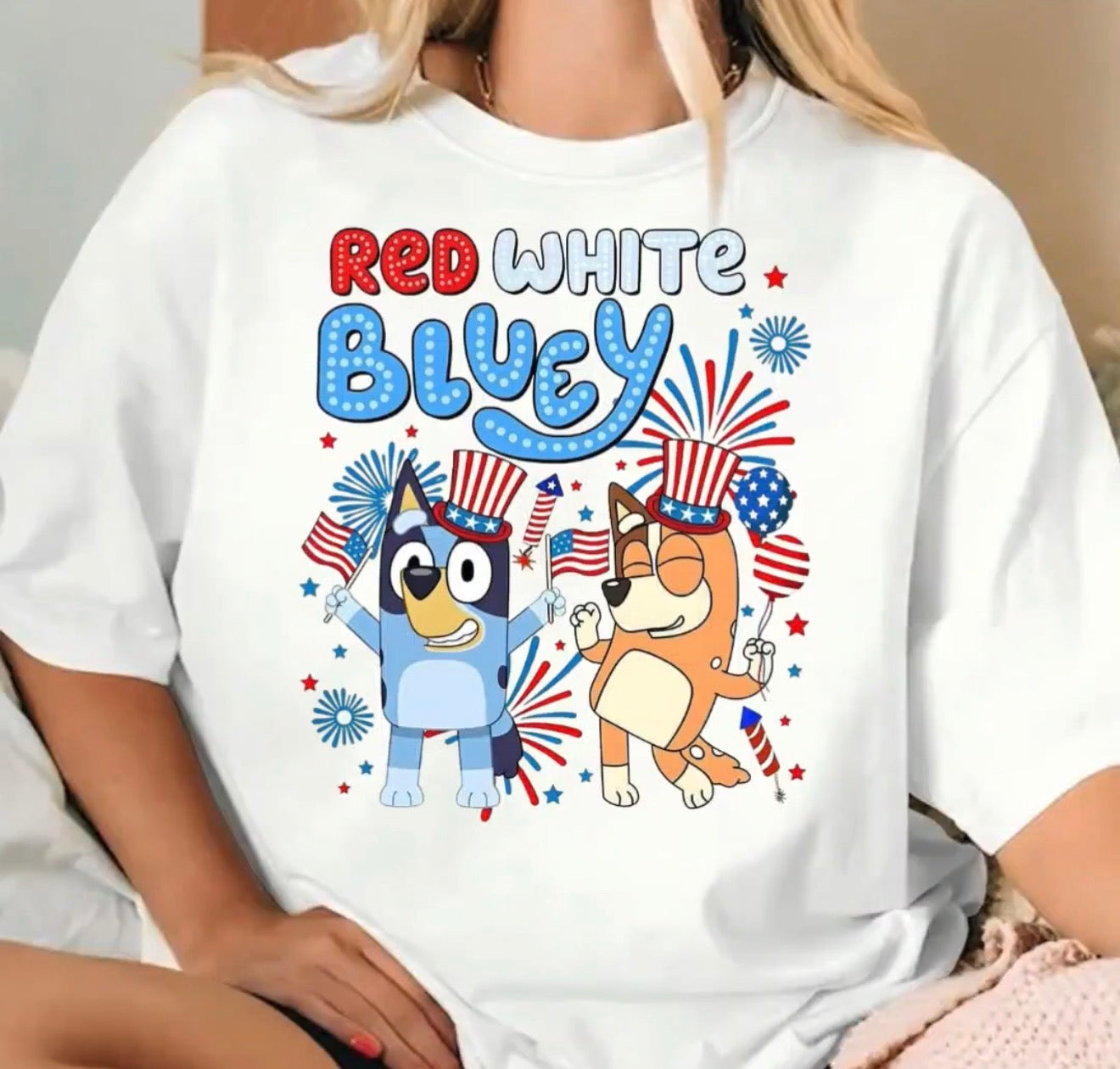 Red White Bluey Patriotic Tee