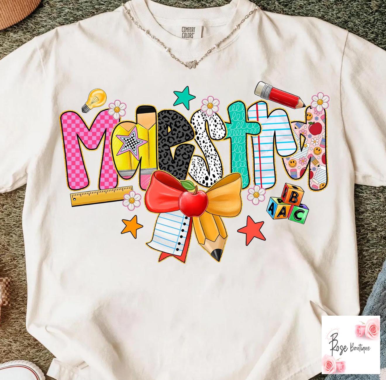 Maestra with Pencil Tee
