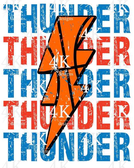 OKC Thunder Lightning Bolt Tee