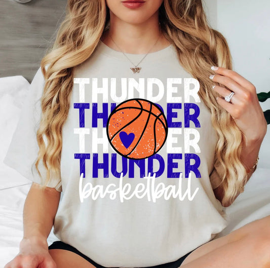 OKC Thunder Heart Basketball Tee