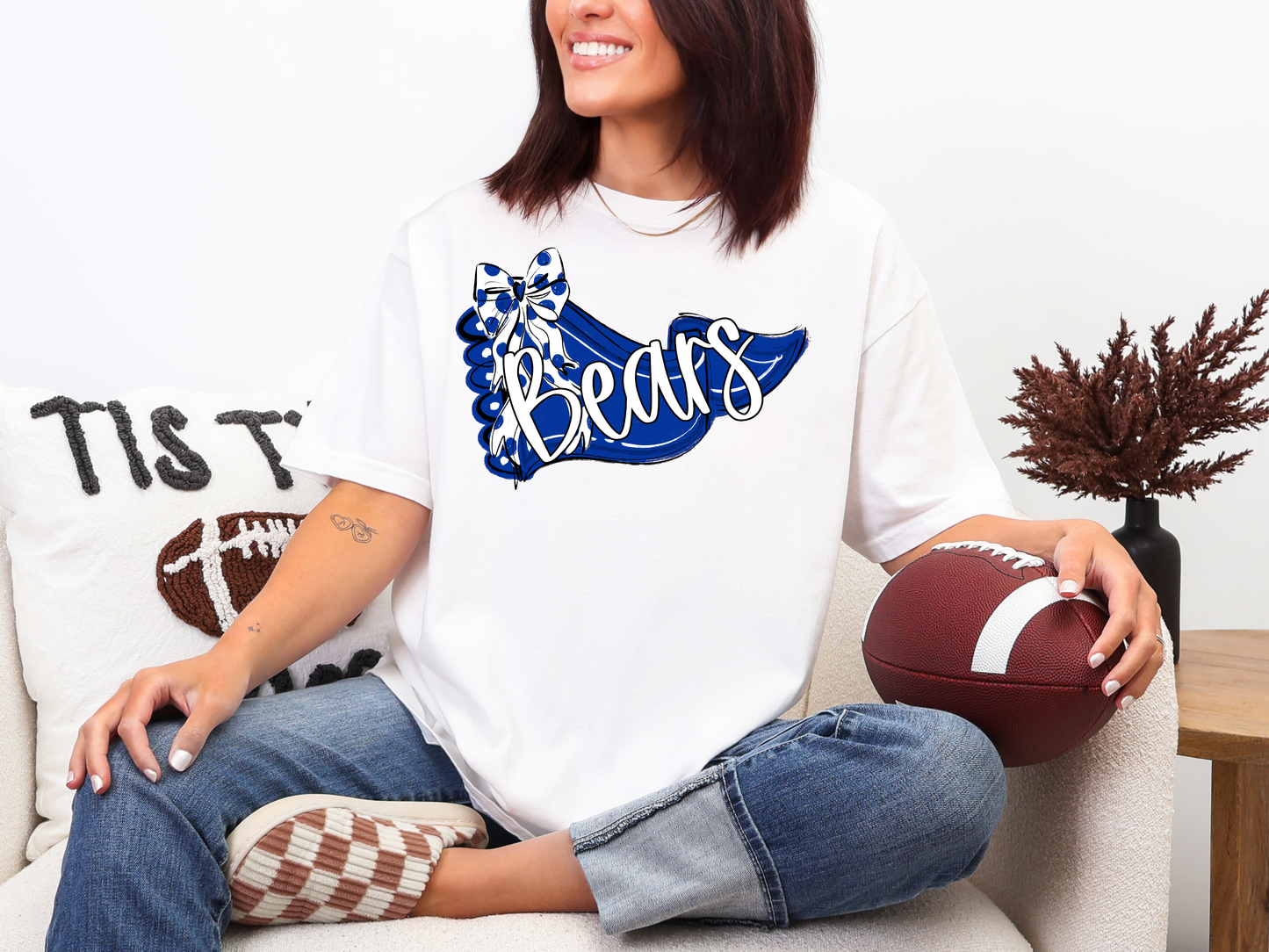 Preppy Mascot Pennant Shirt | Custom School Spirit Tee