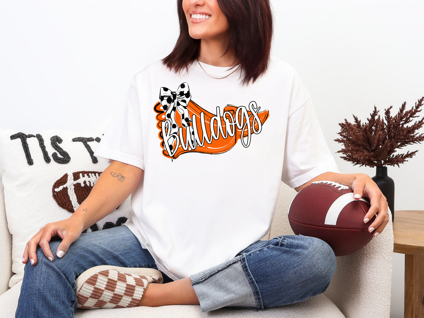 Preppy Mascot Pennant Shirt | Custom School Spirit Tee