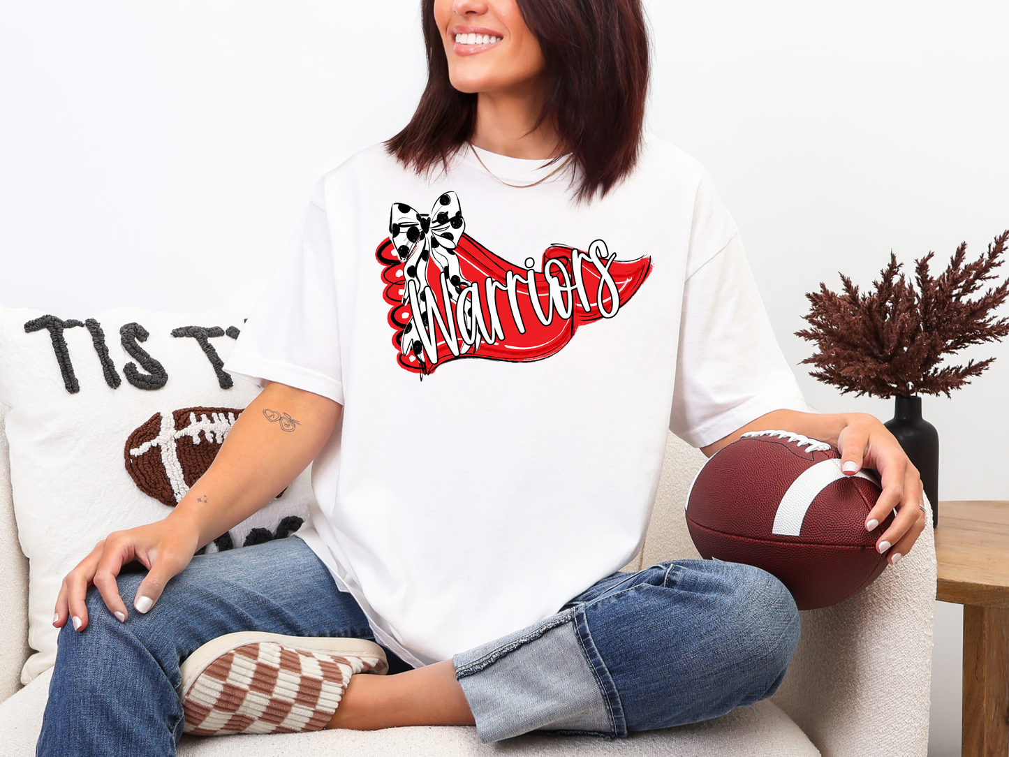 Preppy Mascot Pennant Shirt | Custom School Spirit Tee