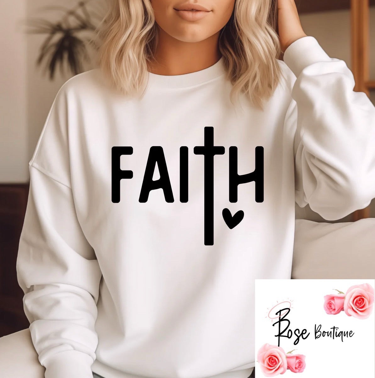 Faith Sweatshirt – White