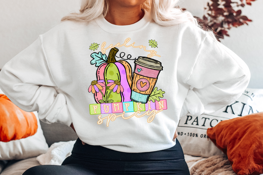 Feeling Pumpkin Spicy Fall Graphic Tee & Sweatshirt