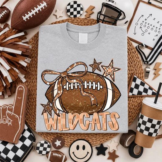 Football Bow Mascot Tee & Sweatshirt