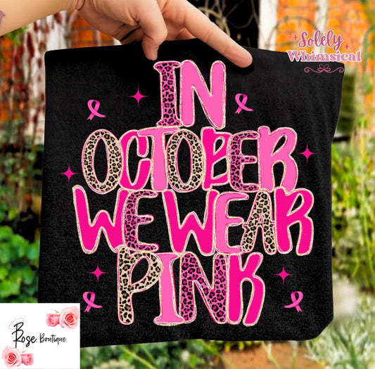 In October We Wear Pink – Leopard (T‑Shirt)