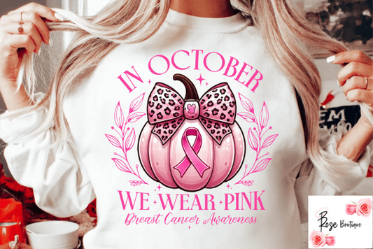 In October We Wear Pink – Pumpkin (Sweatshirt)