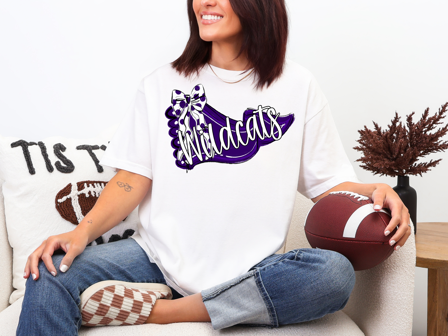 Preppy Mascot Pennant Shirt | Custom School Spirit Tee