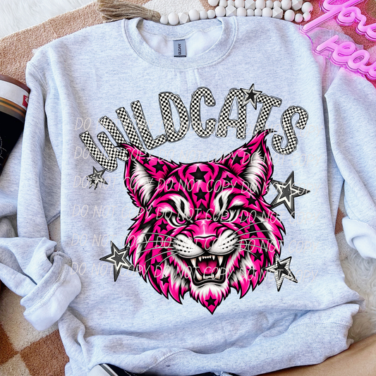Pink School Mascot Graphic Sweatshirt