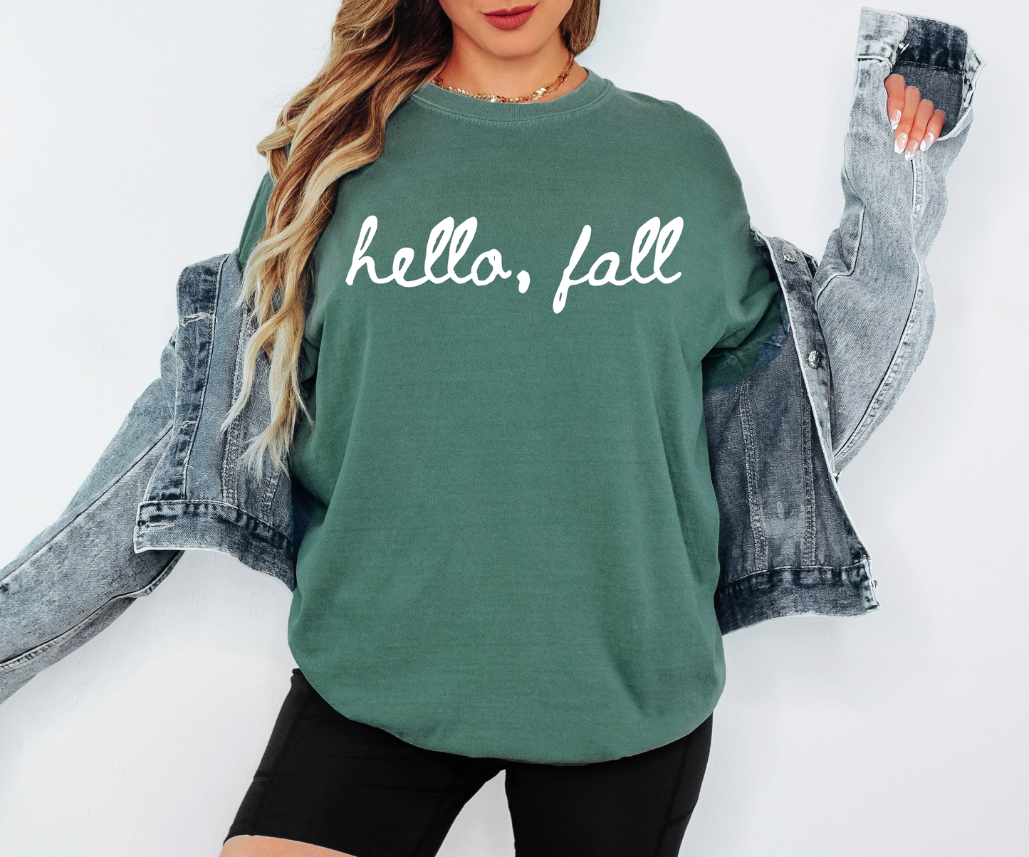 Hello Fall Minimalist Fall Graphic Shirt