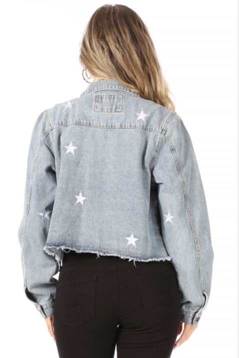 Denim jacket with Stars Plus